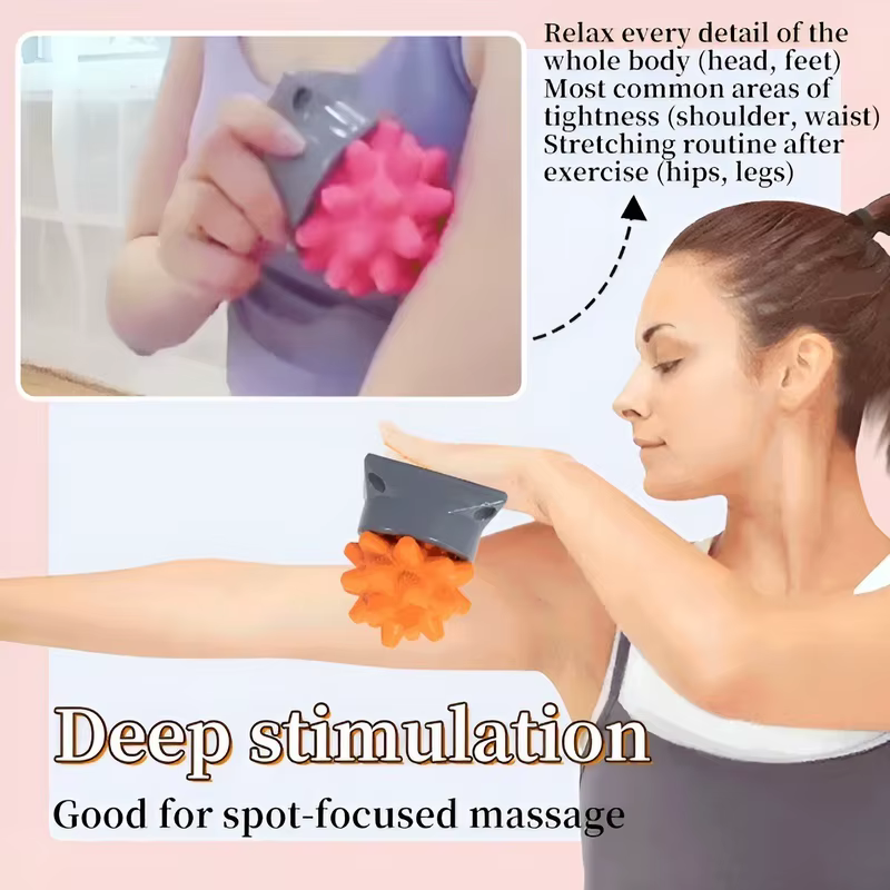 Balle de massage portable hérisson pour points d'acupression