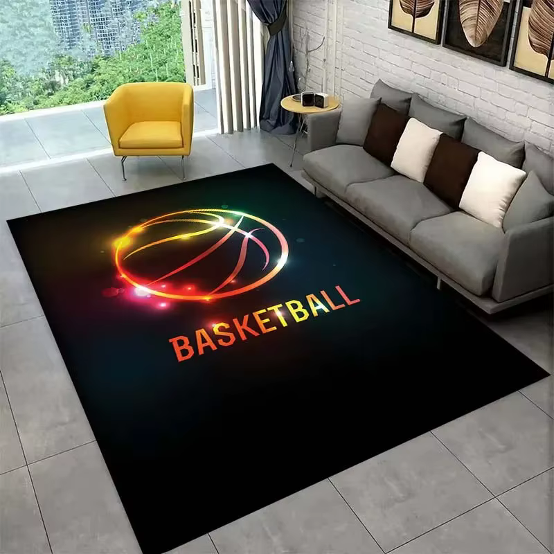 Tapis de sol à motif de basket-ball, décoration de porte, maison, salon