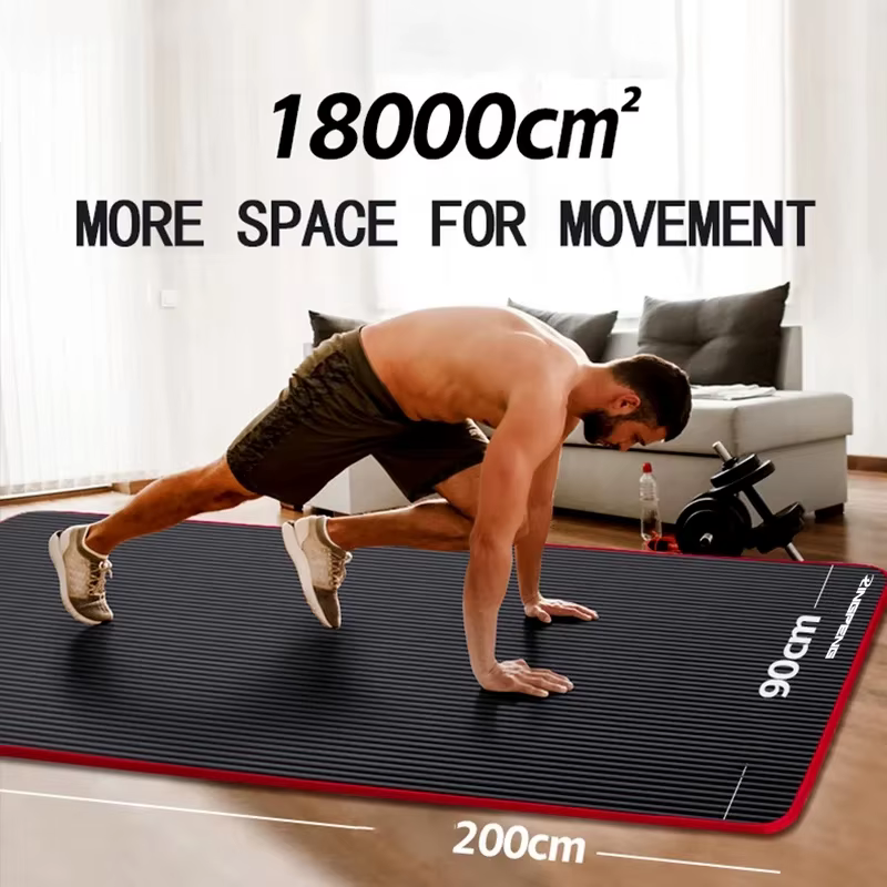 Tapis de Yoga antidérapant sport Fitness NBR confort caoutchouc 15MM d'épaisseur