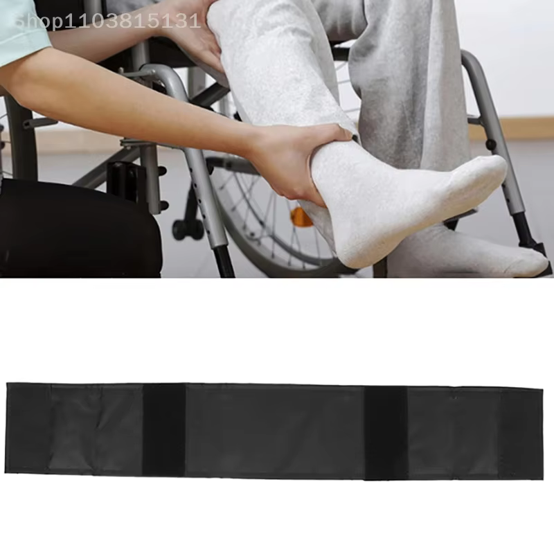 Sangle de mollet pour fauteuil roulant, sécurité utilisateur, empêche le glissement, sangles de jambe réglables, douces et confortables