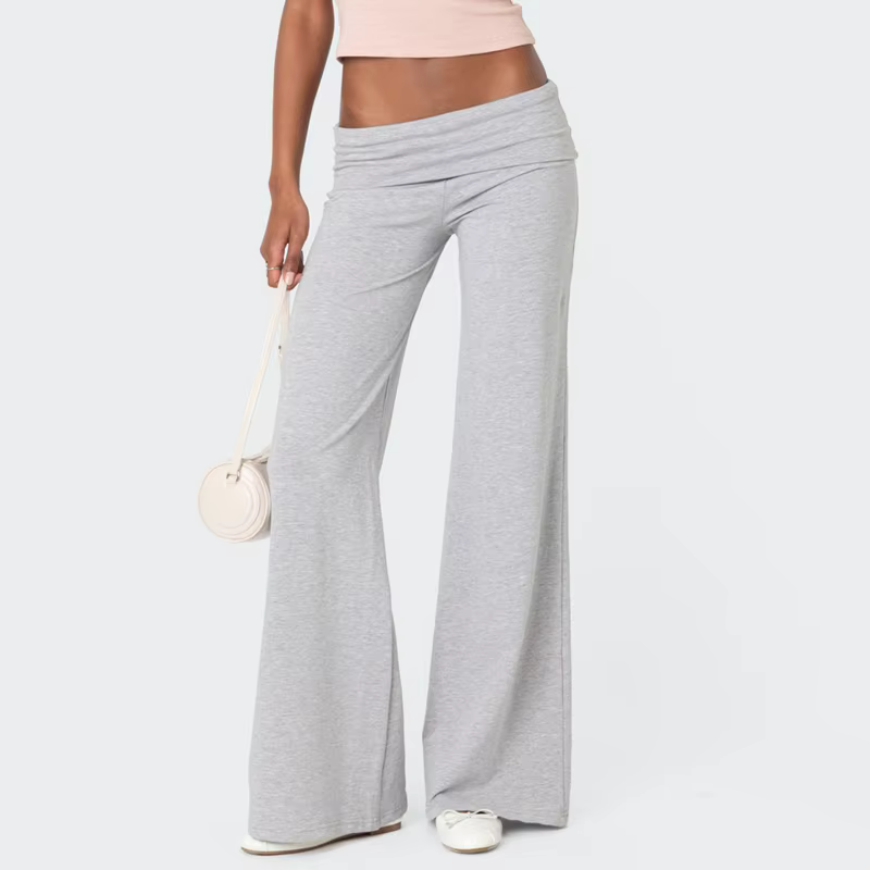 Pantalon de survêtement décontracté à jambes larges pour femmes, pantalon de yoga évasé, vêtements de rentrée scolaire, tenues pour adolescentes