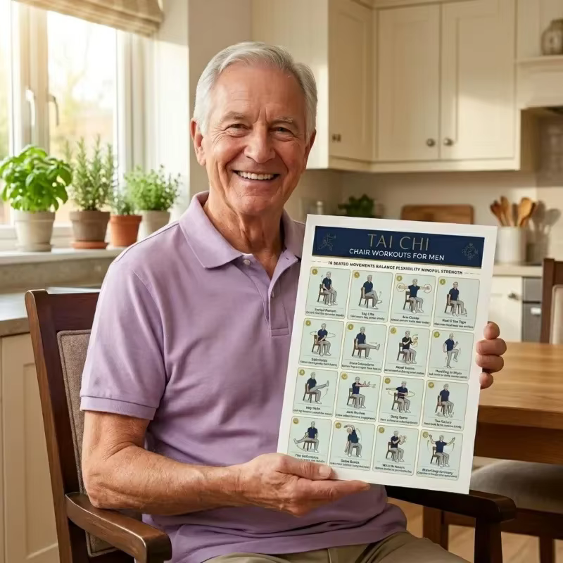Affiche d'exercices de Tai Chi pour seniors