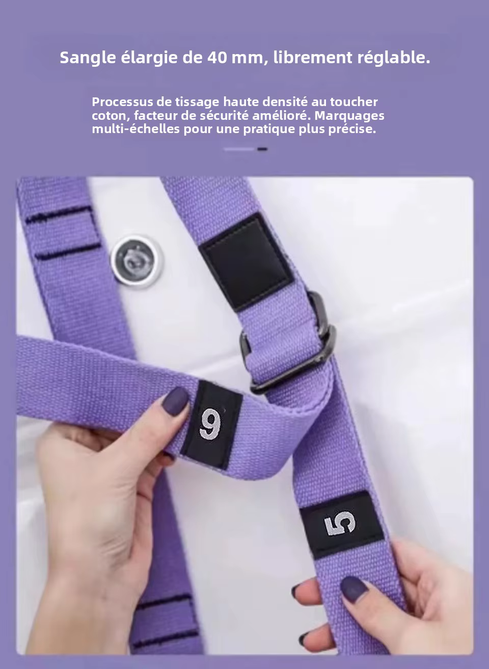 Sangle aérienne élastique à forte capacité de charge