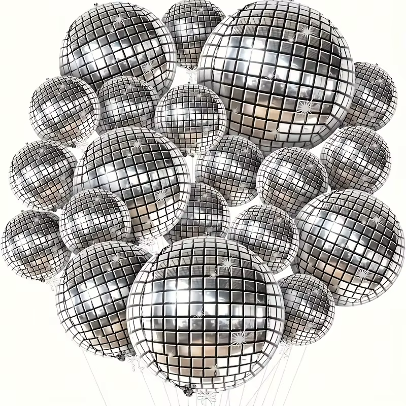 Les ballons disco argentés conviennent aux fêtes d'anniversaire, aux anniversaires, aux événements temontés des années 70 et 80, aux cocktails et danses