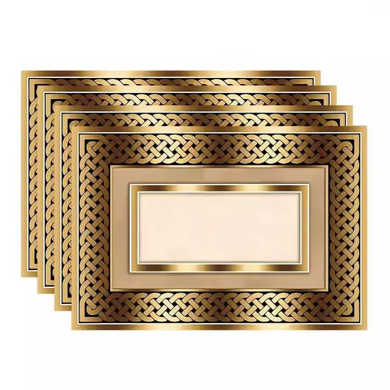 Napperons de Table géométriques de luxe modernes, lavables et imperméables, rectangulaires, pour cuisine, salle à manger et dîner