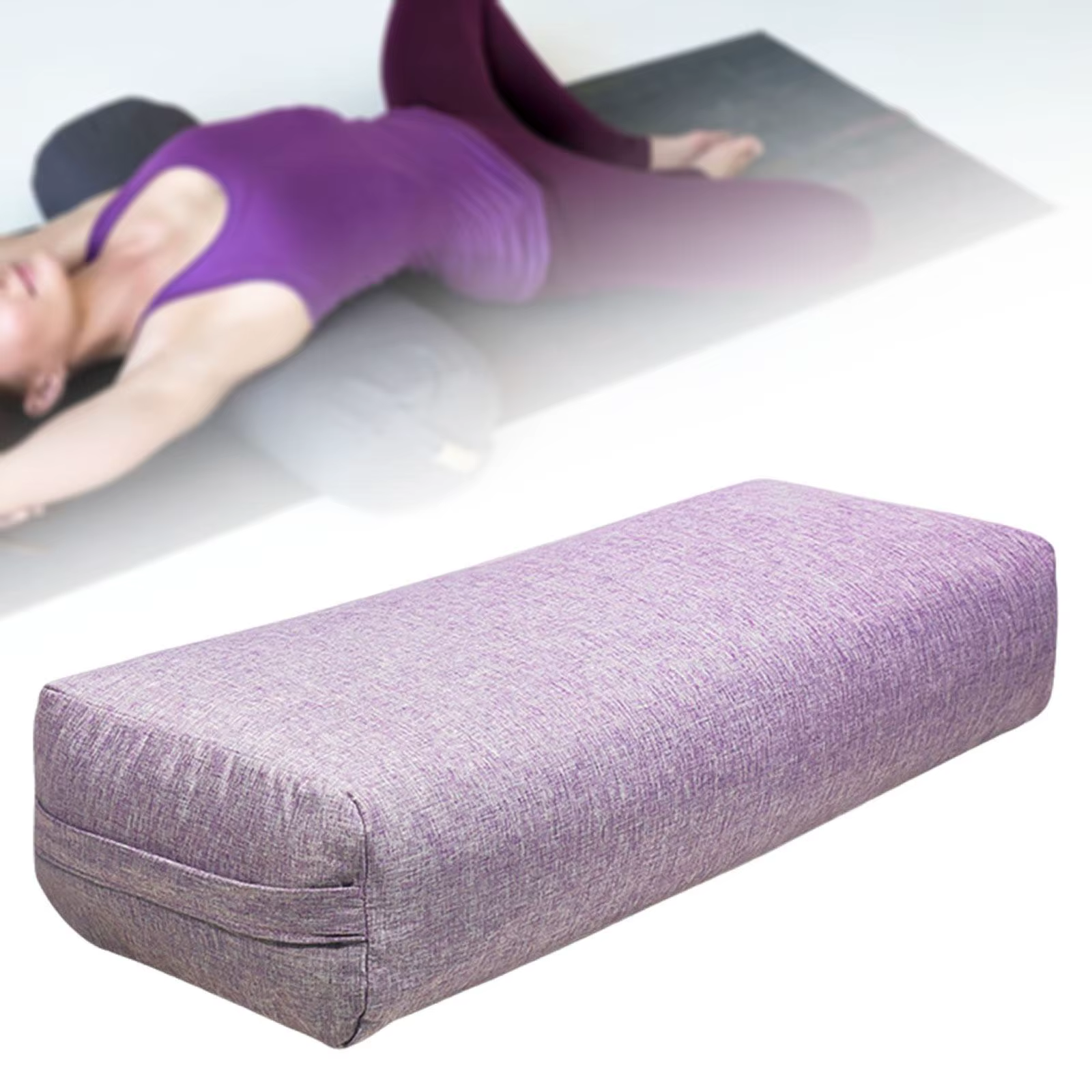 Coussin de yoga avec poignée de transport