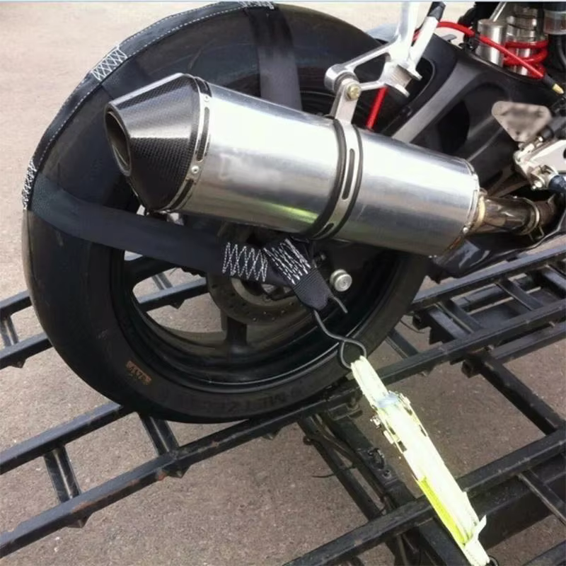 Sangle de fixation pour moto et véhicule électrique, sangle de fixation pour pneu, sangle de roue arrière, sangle de pneu de moto pliable pour un rangement facile