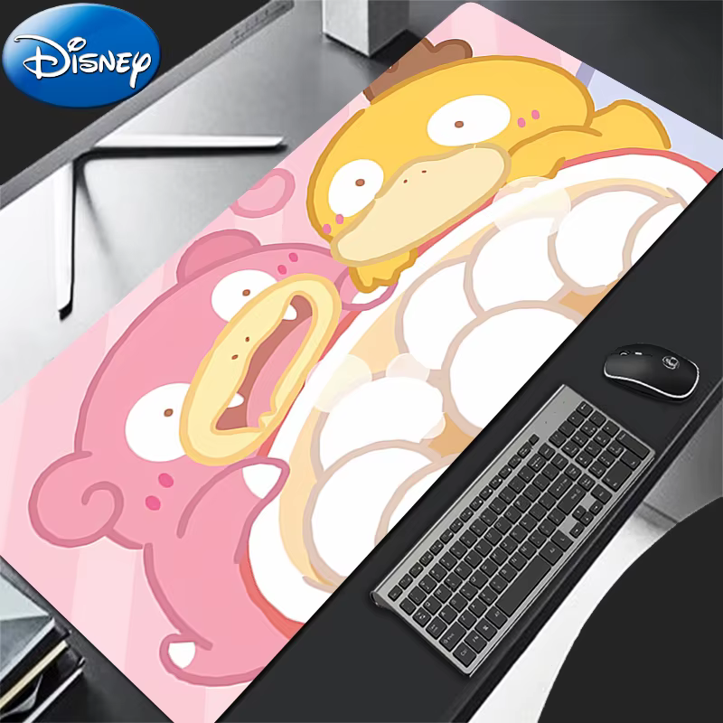 Tapis de souris de jeu P-Pokemon Psyduck, 90x40cm, pour ordinateur de bureau, pour joueur, pour CS GO, bureau, ordinateur portable, kawaii, en caoutchouc