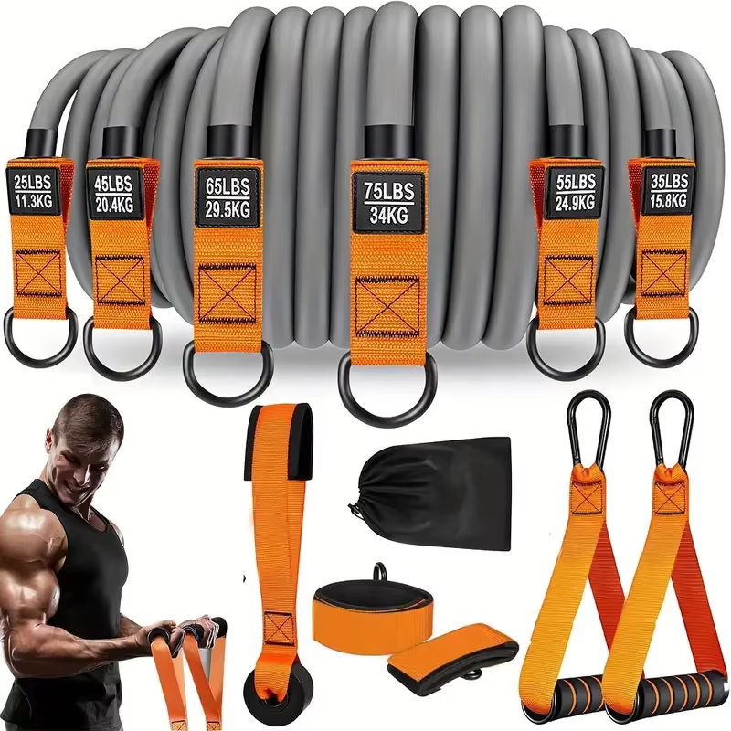 Sangle de résistance avec poignée : utilisée pour l'entraînement musculaire