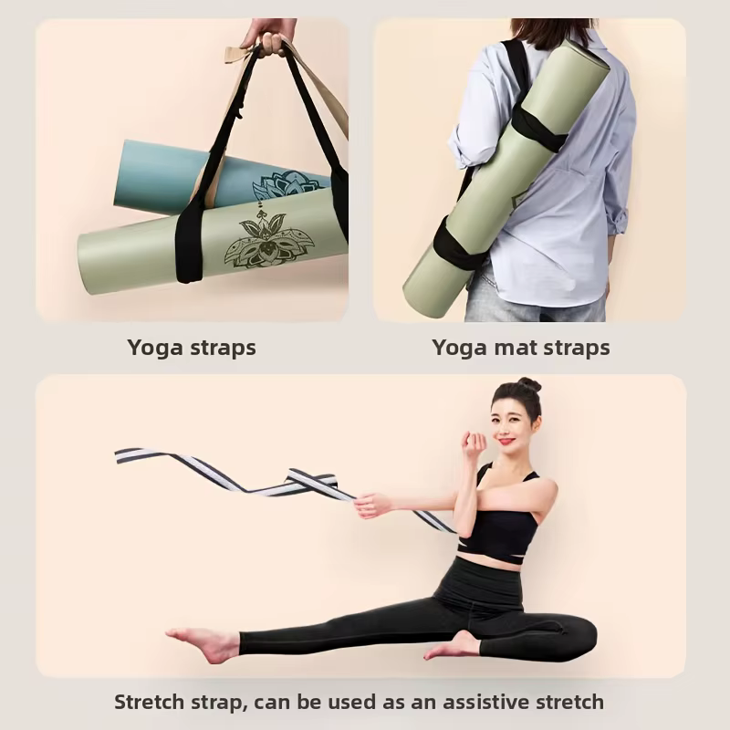 Sangle d'étiquette en cuir pour tapis de yoga multifonctionnel