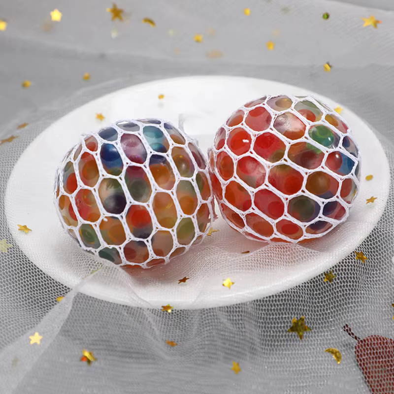 Balles spongieuses anti-stress qualité supérieure avec perles d'eau pour soulager les jouets tension