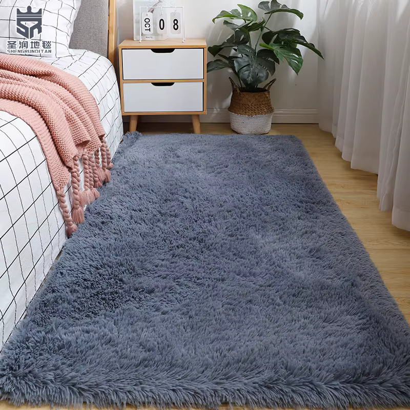 Couverture de chevet en laine pour filles, tapis en peluche pour chambre à coucher, tapis en silicone antidérapant, tapis de salon astronomique, joli lea, document solide