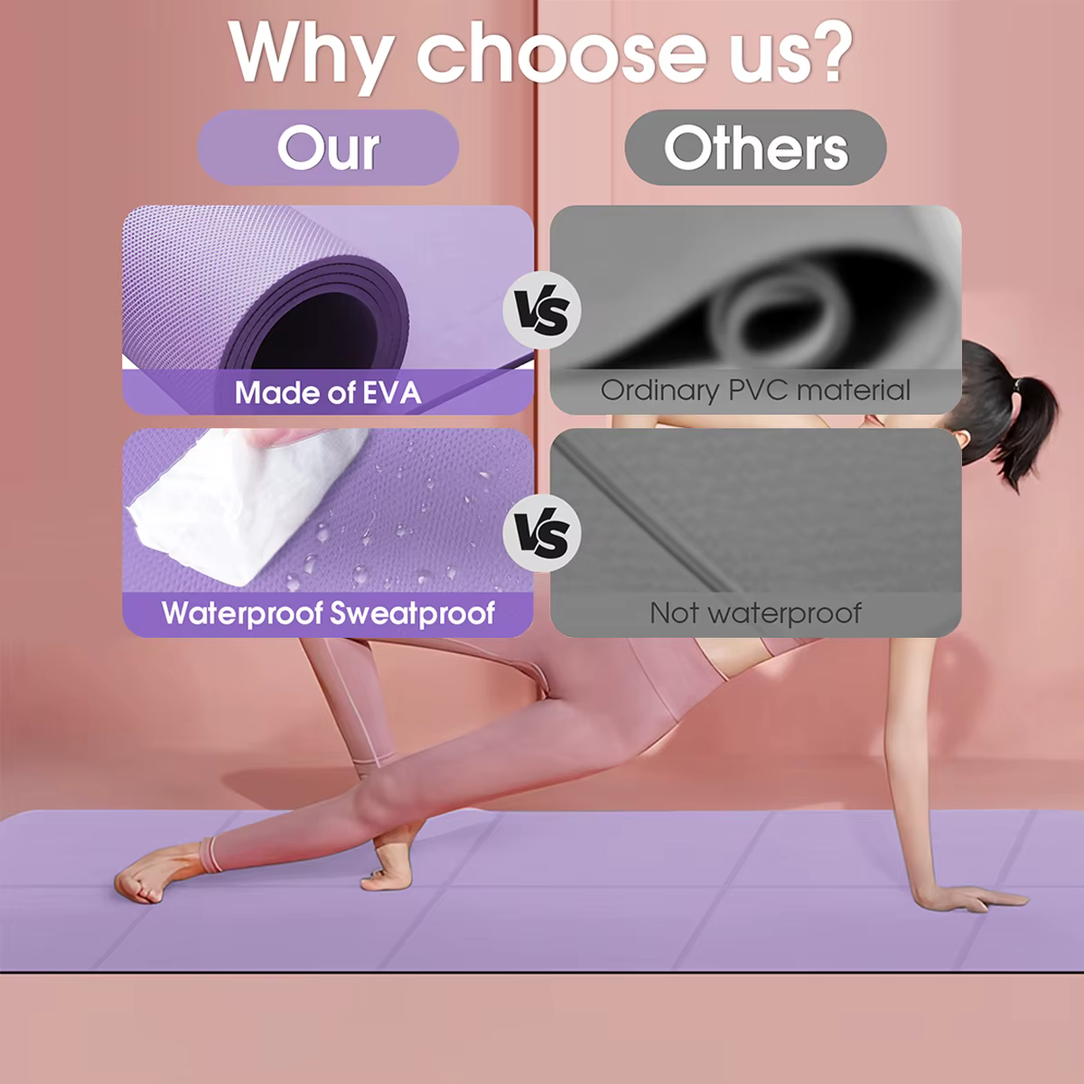 Tapis de yoga pliable écologique EVA