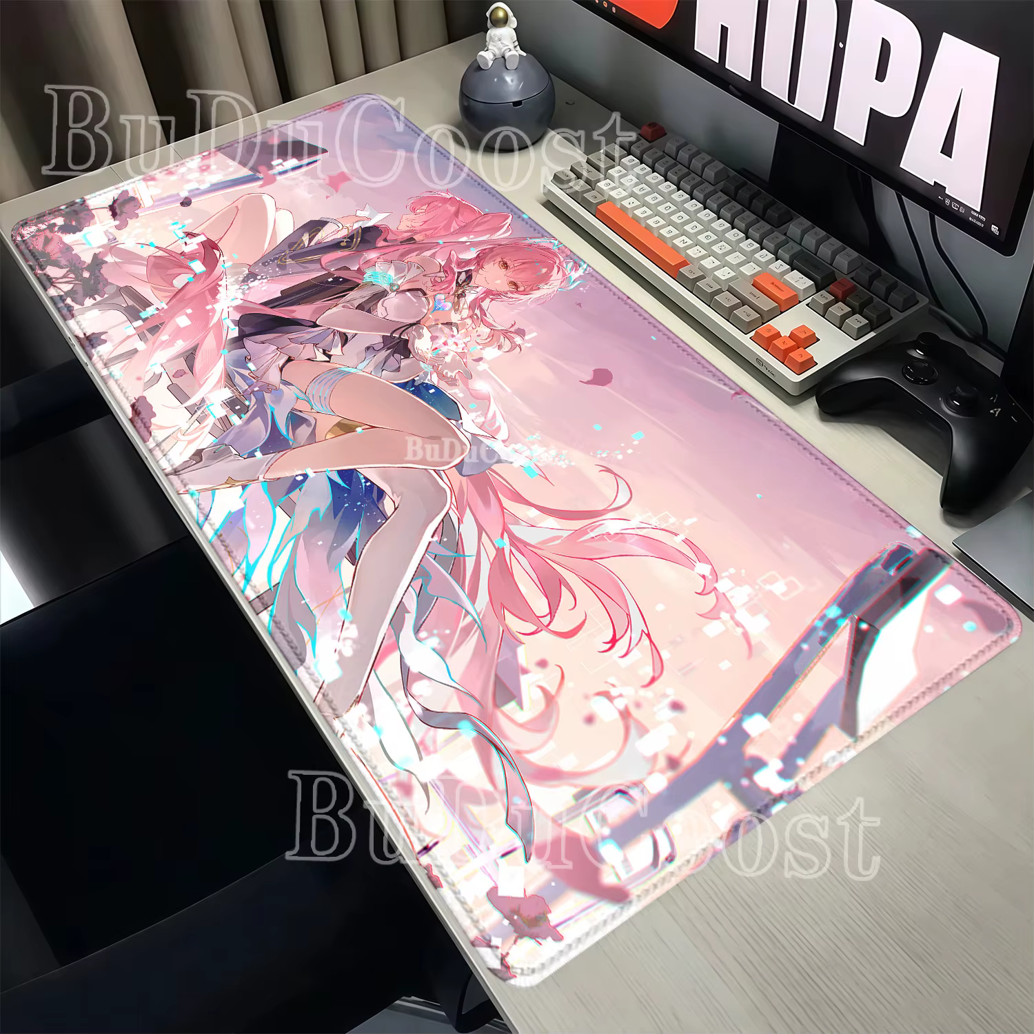 Tapis de souris Anime Kawaii Girl, impression HD, Wuthering Waves Aemeath, tapis de souris pour clavier, accessoires de bureau, tapis de bureau antidérapant
