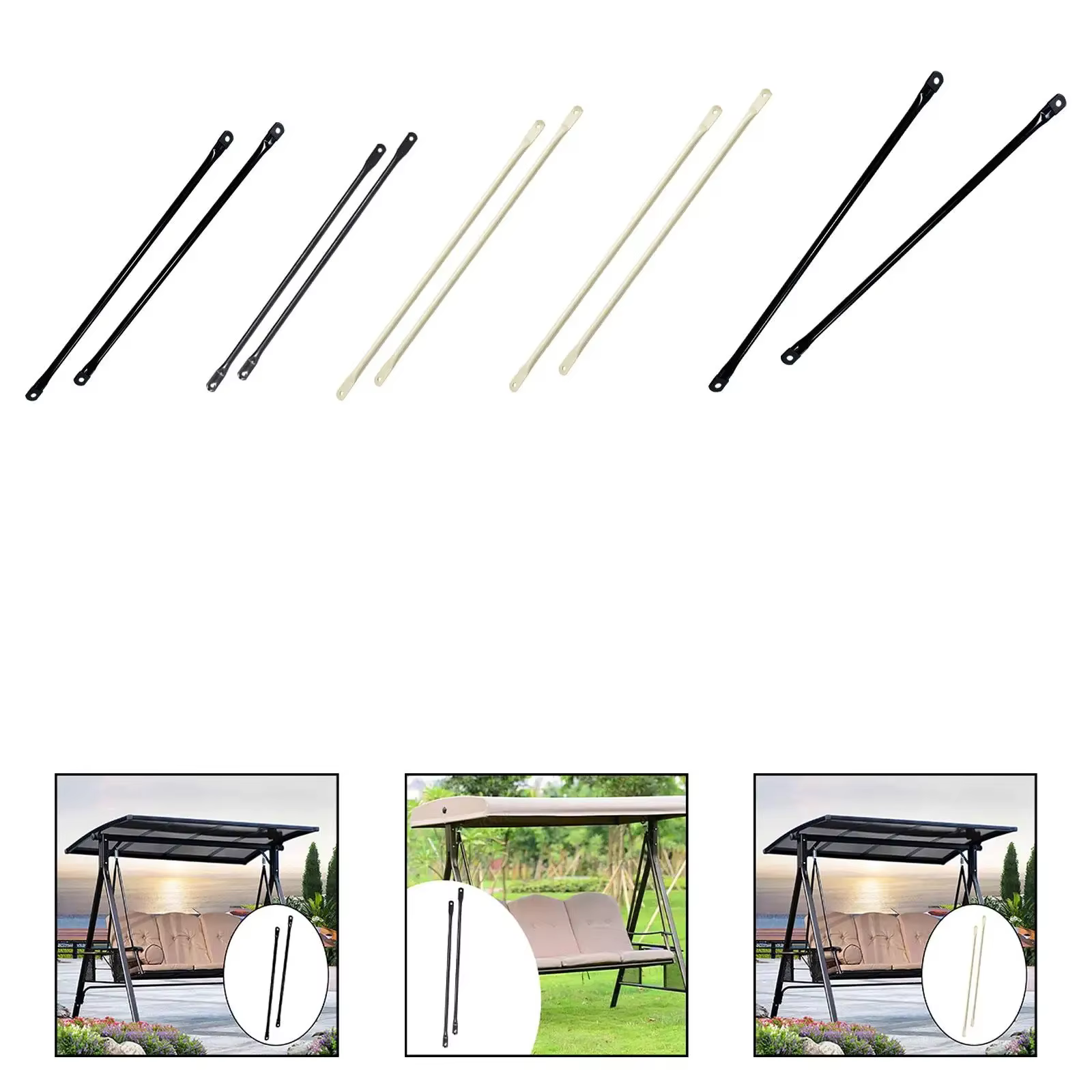 2 Pièces Tiges de remplacement pour balançoire