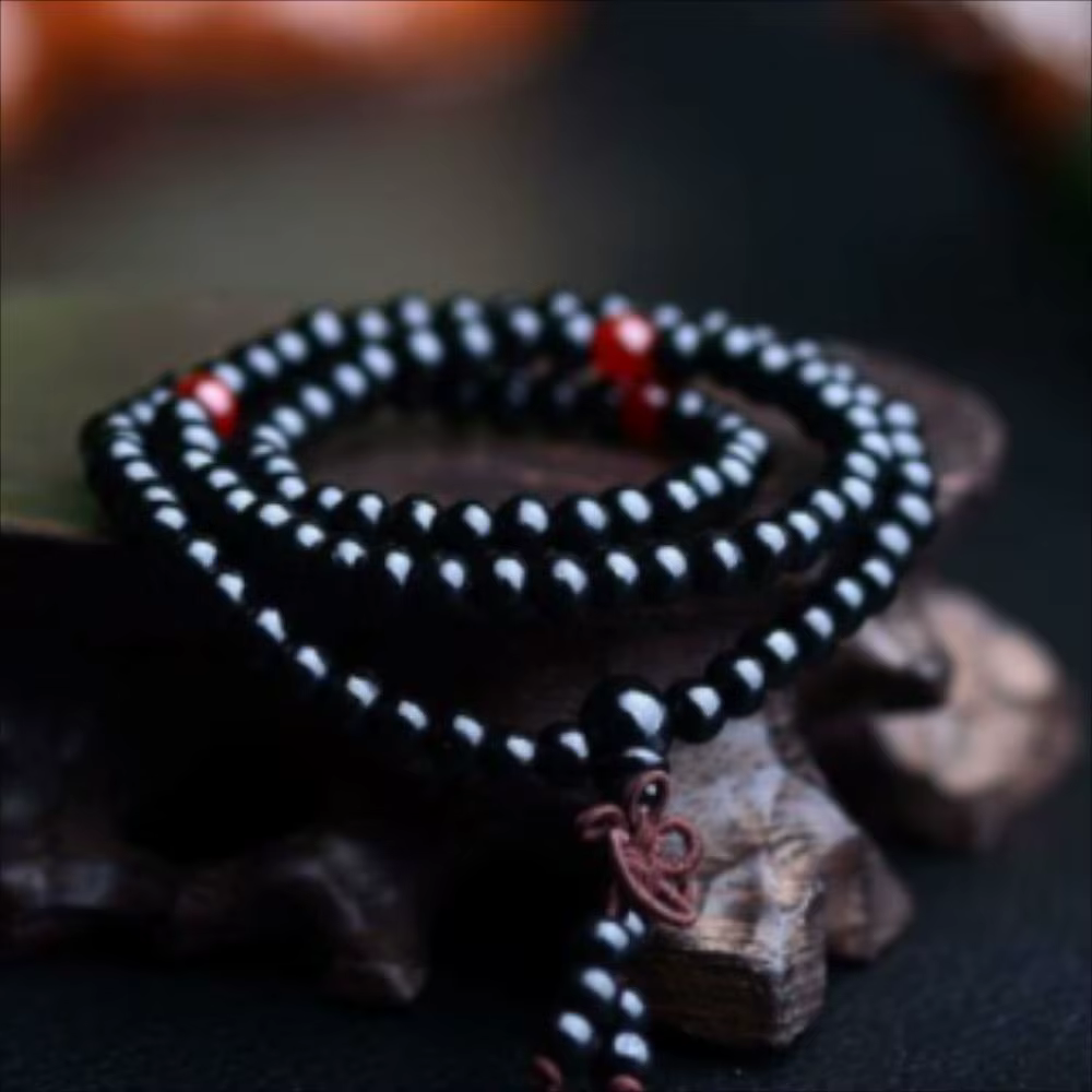 Bracelet Mala bouddhiste en bois de santal pour hommes et femmes