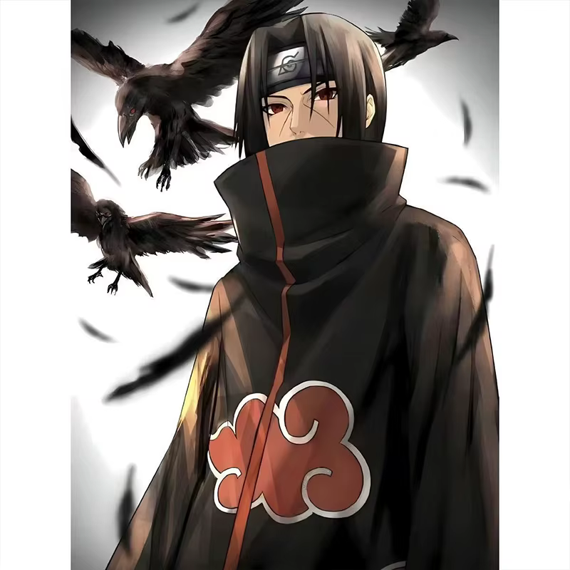 Autocollants Naruto décoration de voiture pilier B autocollants créatifs peint dessin animé Uchiha Itachi décoration de voiture Uzumaki Naruto autocollants