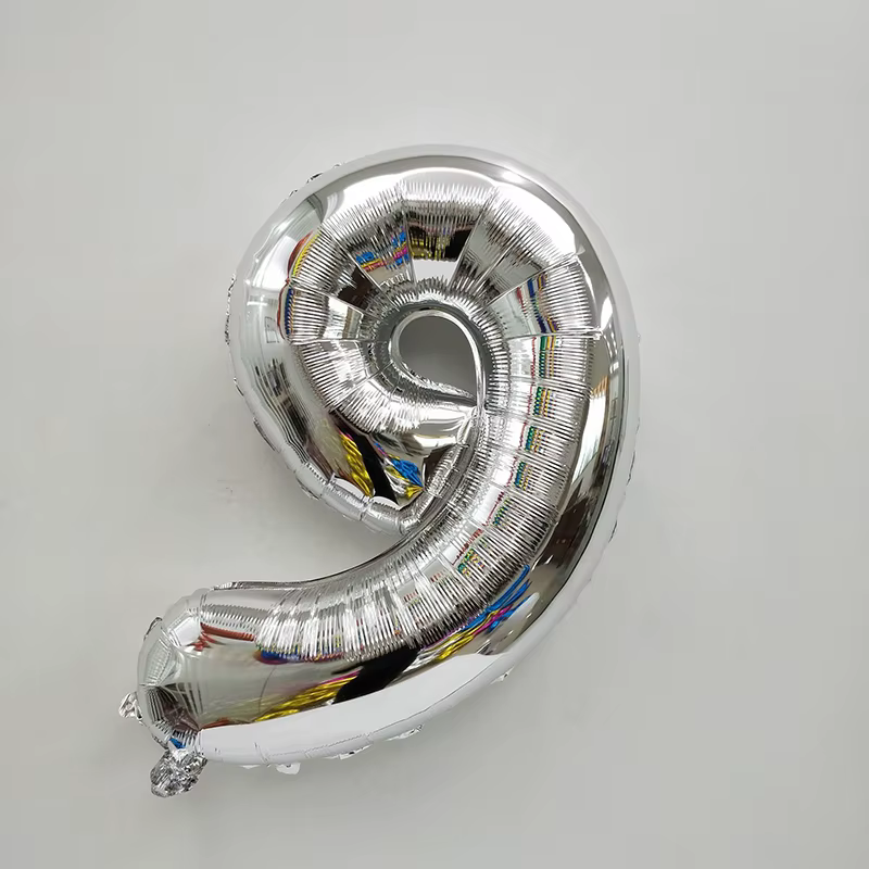 Ballons numériques en aluminium, 32 pouces, couleur argent, numéro 0-9, pour fête d'anniversaire, mariage, réception-cadeau pour bébé, salon