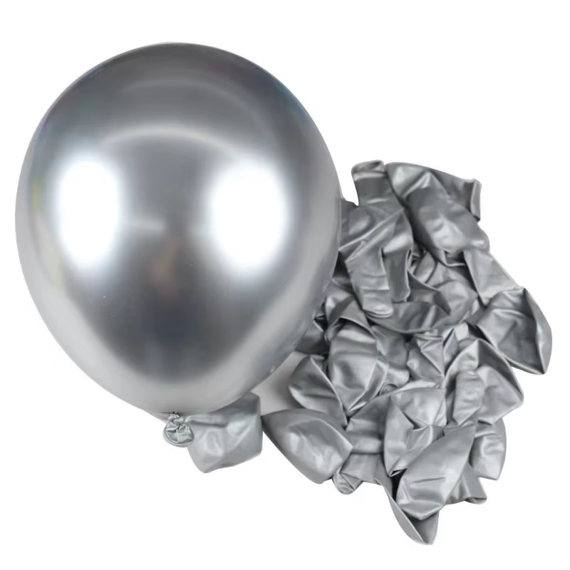 30/20/10 pièces ballon d'anniversaire en argent métallique 12 pouces ballons en Latex argenté en métal décorations DIY réception-cadeau pour bébé Photo de fête de mariage
