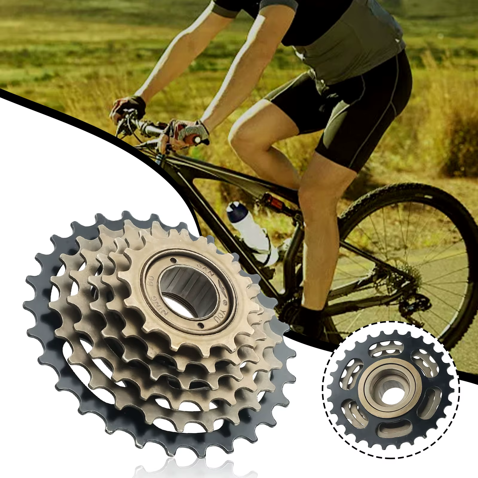 Roue libre à vis pour vélos Shimanokes, acier à haute teneur en carbone, changement lisse, engrenage 7/8-28T, pièce de vélo de route BLORoad, 6 vitesses, 13/14 vitesses, 1PC