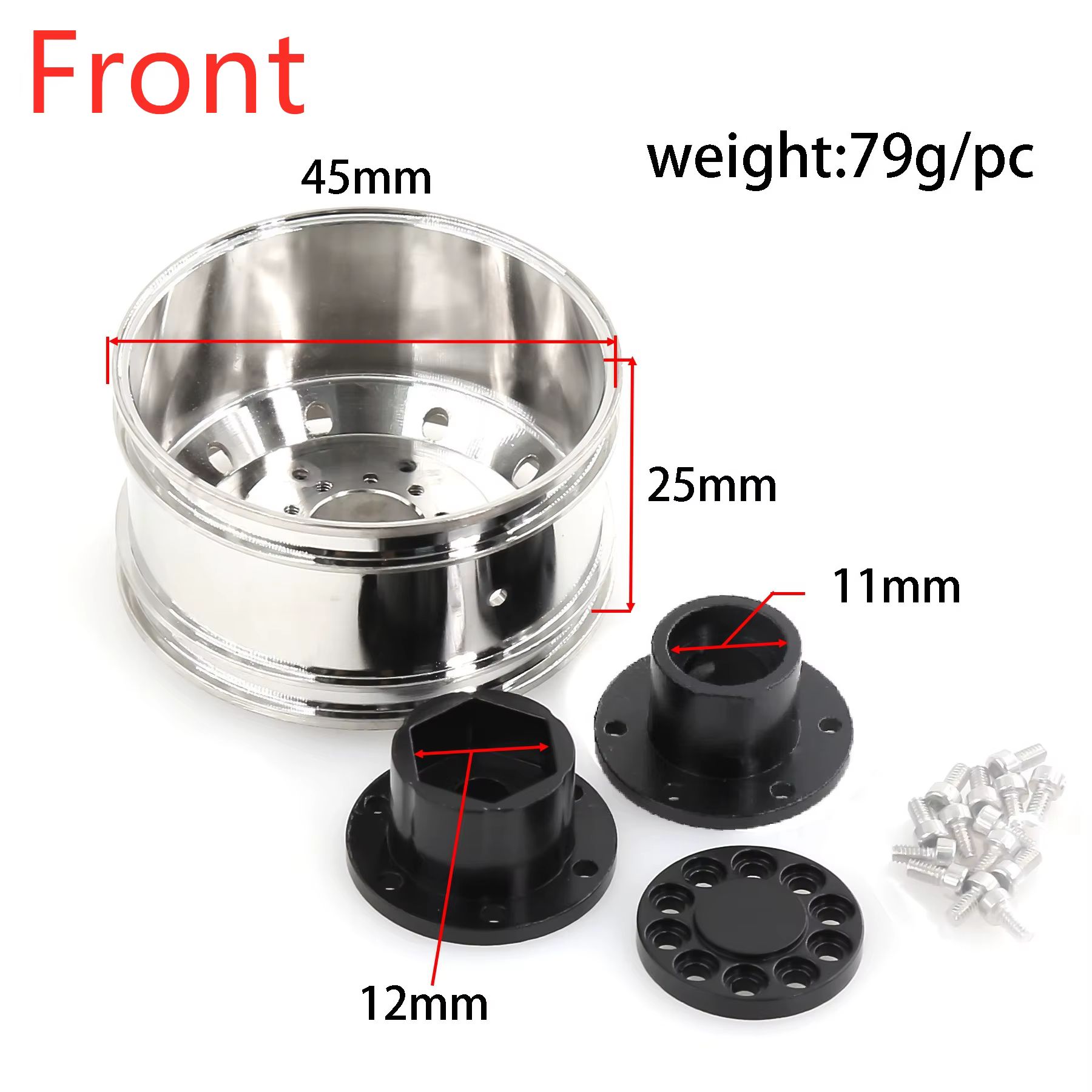 Moyeu de roues doubles en alliage 2 pièces pour camion Tamiya 1/14 RC, Compatible avec les modèles SCANIA VOLVO MAN, pièces de mise à niveau robustes