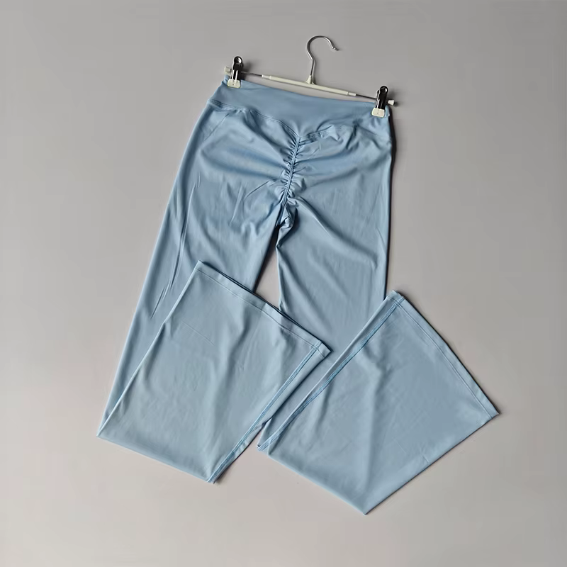 Pantalon de Fitness évasé taille haute pour femmes