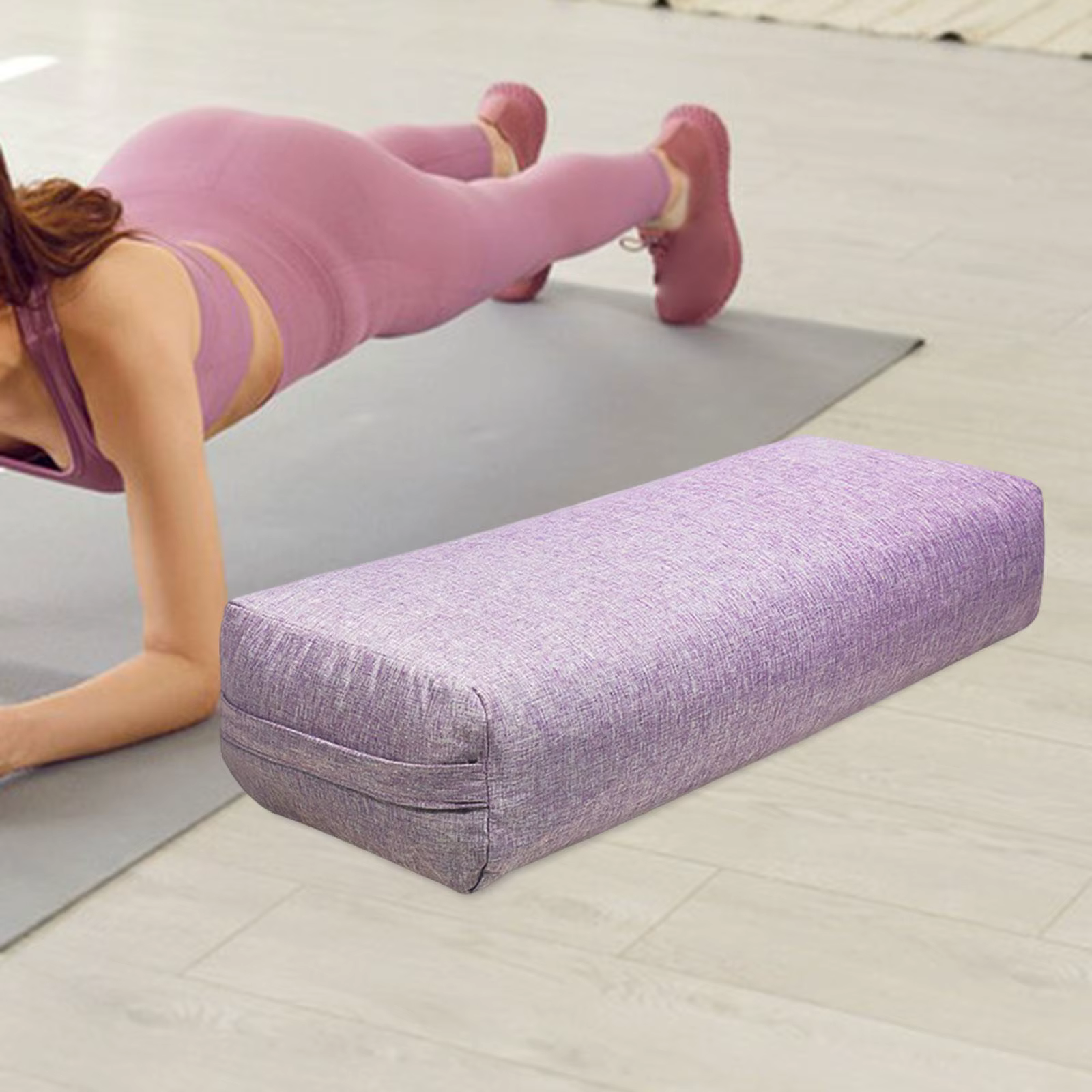 Coussin de yoga avec poignée de transport
