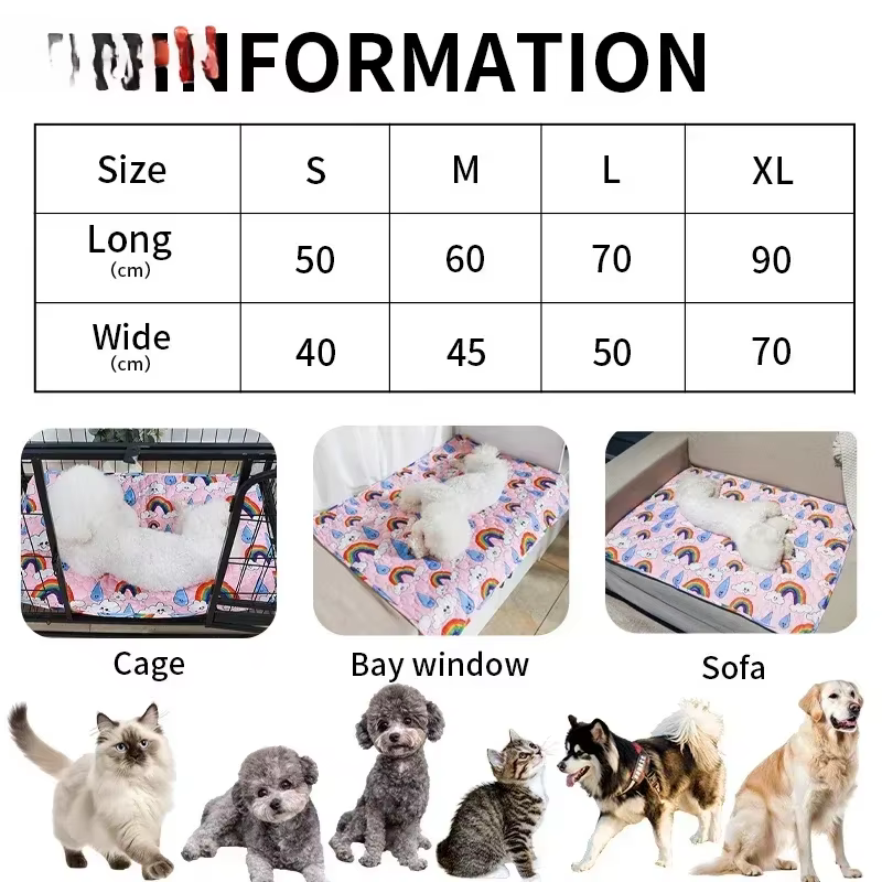 Tapis de pipi lavable pour animaux de compagnie, tapis réutilisable pour chiens, lit d'urine lavable, tapis d'entraînement pour chien, quatre saisons