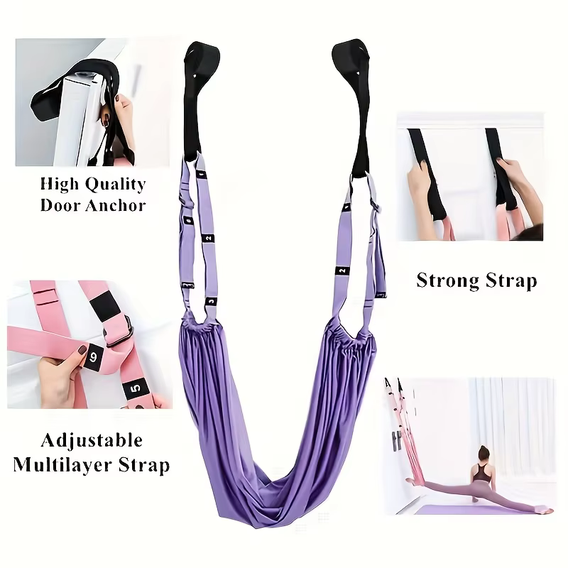 Sangle de Yoga bande extensible Fitness corde élastique universelle dos jambe ceinture pour Backbend fendu Handstand maison Inversion formation Hammoc