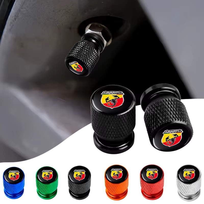 Capuchons de valve de pneu de voiture, couvre-tiges d'air, accessoires pour Abarth FIAT Punto 500 Tipo Stilo Palio Bravo Doblo Panda Ducato
