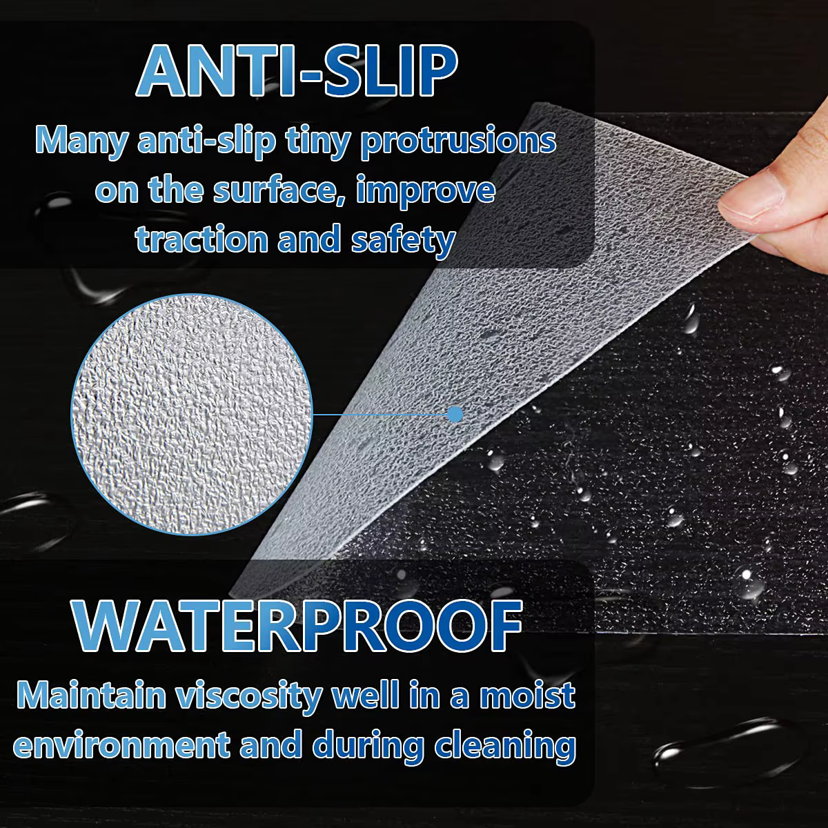 Bande autocollante antidérapante pour escaliers, 1 à 10 pièces, tapis d'escalier, salle de bain, porte de sol, tampon de Protection antidérapant