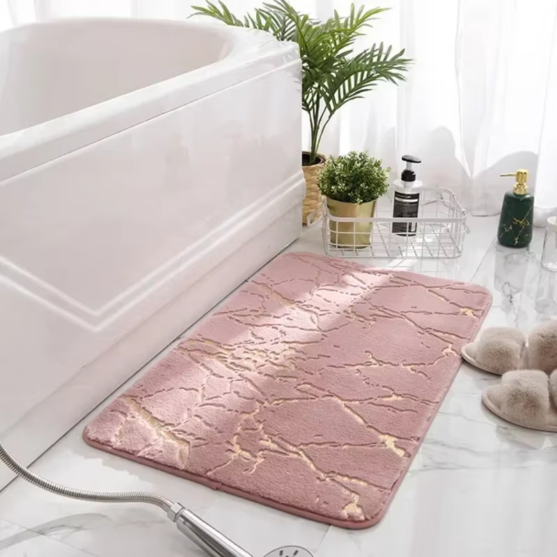 Tapis de bain lavable et antidérapant absorbant pour baignoire