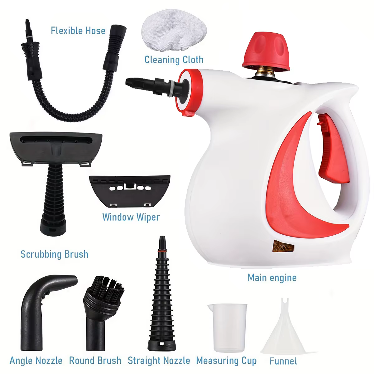 Nettoyeur vapeur portatif multifonctionnel pour un nettoyage en profondeur, idéal pour la maison, la cuisine, les vitres de voiture