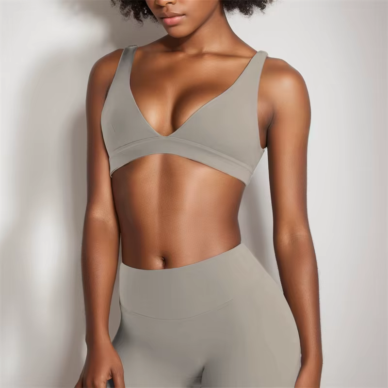 SVEIC Gym femme hauts profond V sport soutien-gorge sous-vêtements vêtements