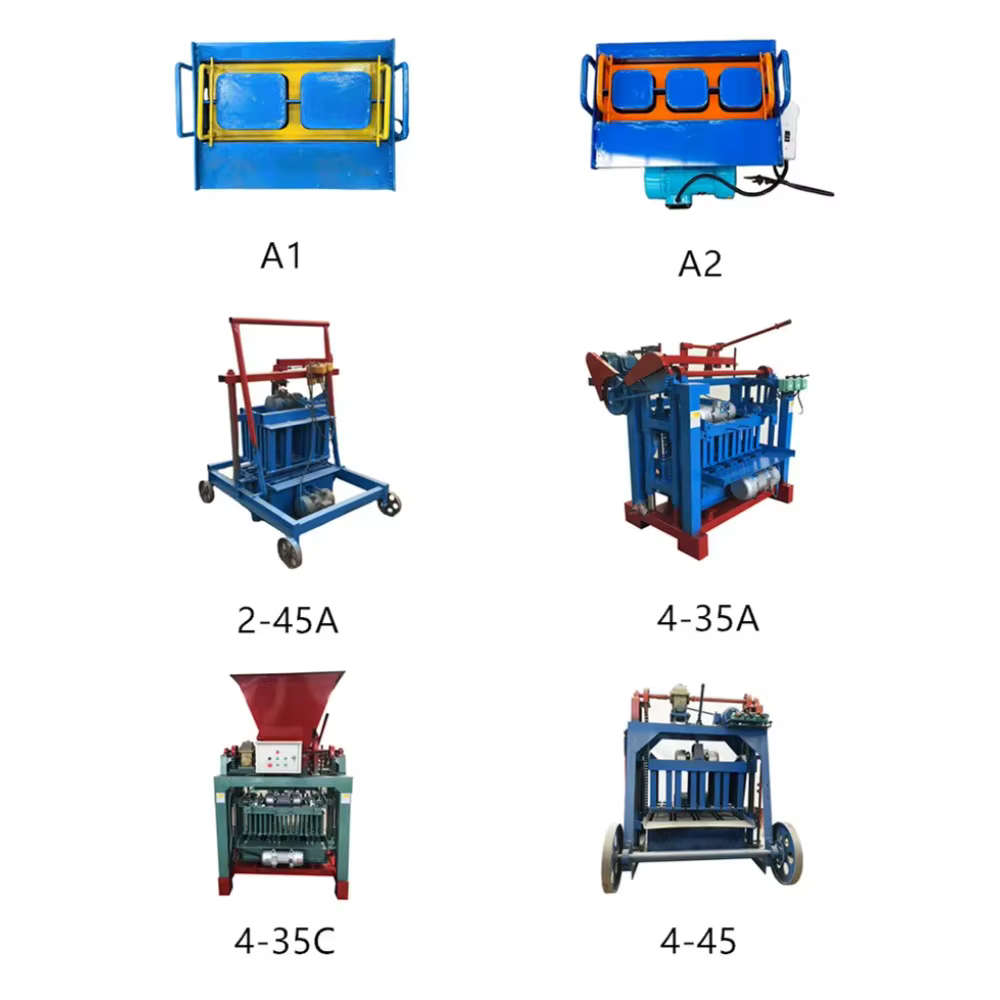 Machine de fabrication de cylindres de ciment et de briques de ciment, Machine à quatre colonnes, Machine multifonctionnelle pour briques de blocs de béton