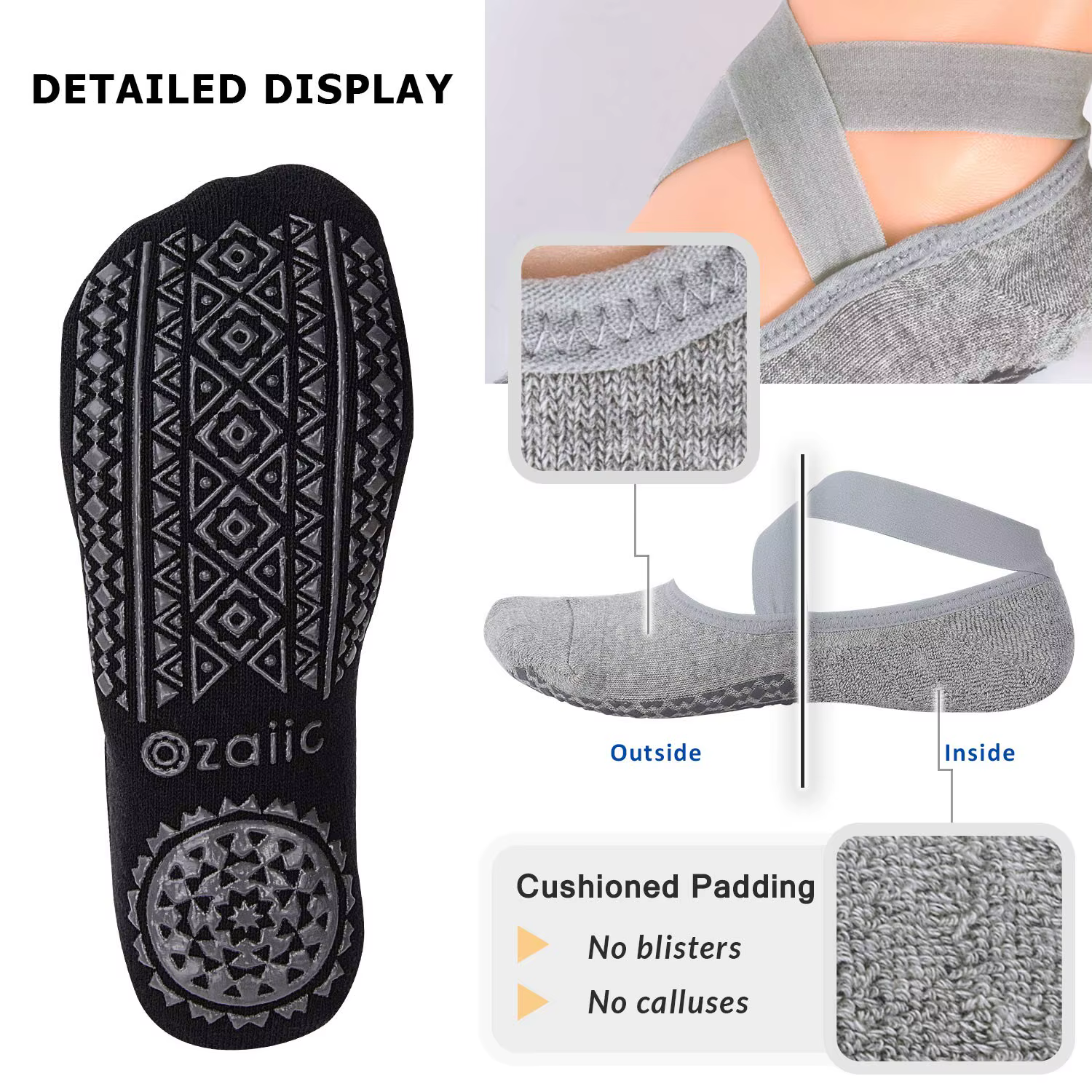 Chaussettes antidérapantes pour femmes
