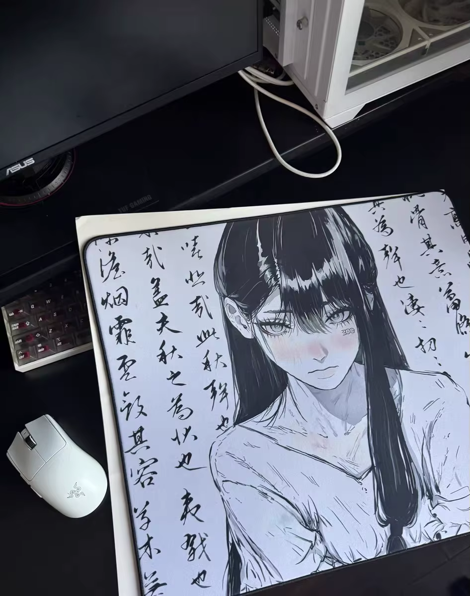 Tapis de souris Anime Girl, Surface ultra fine professionnelle, pour sports électroniques, accessoires de jeu sur ordinateur, 450x400