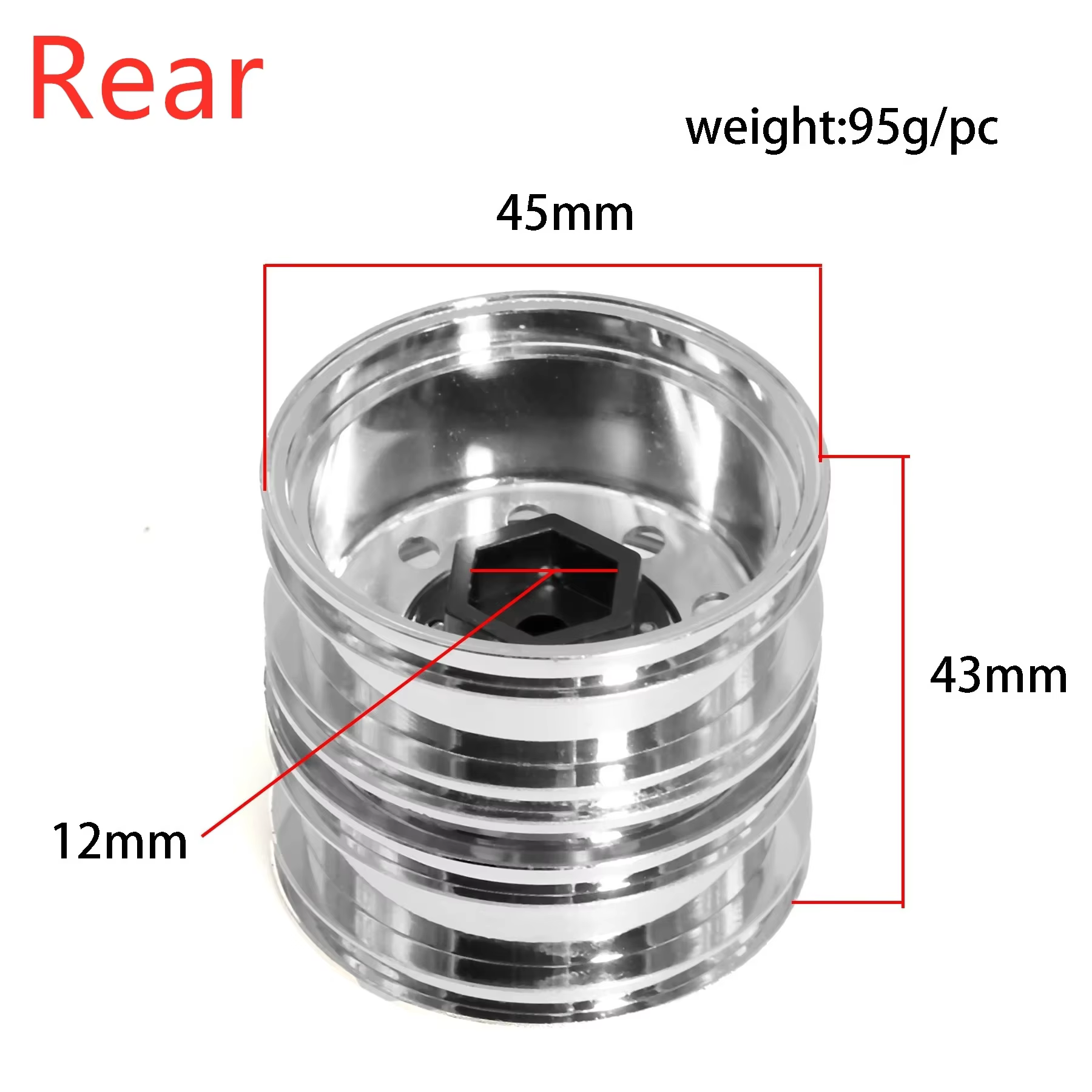 Moyeu de roues doubles en alliage 2 pièces pour camion Tamiya 1/14 RC, Compatible avec les modèles SCANIA VOLVO MAN, pièces de mise à niveau robustes