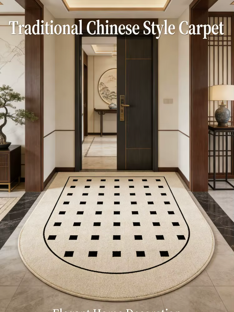 Tapis géométrique unique à pois