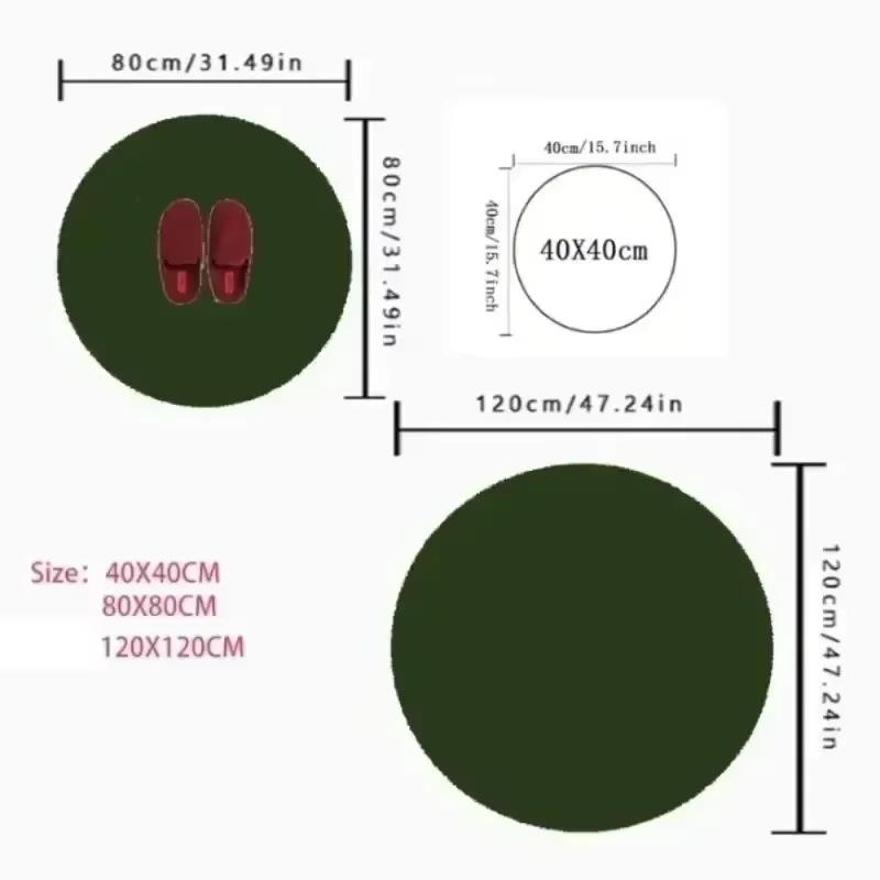 Tapis rond marron Ondes de l'océan