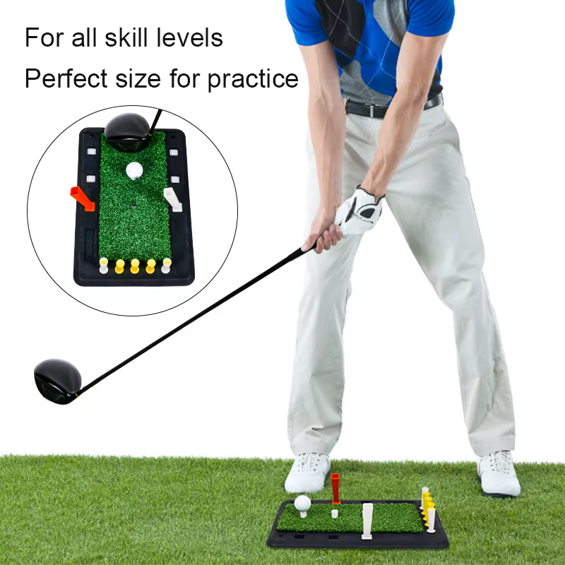 Tapis de frappe de Golf, pratique intérieure et extérieure pour le chemin de Swing, retour amélioré, mise/entraînement/tapis de Swing