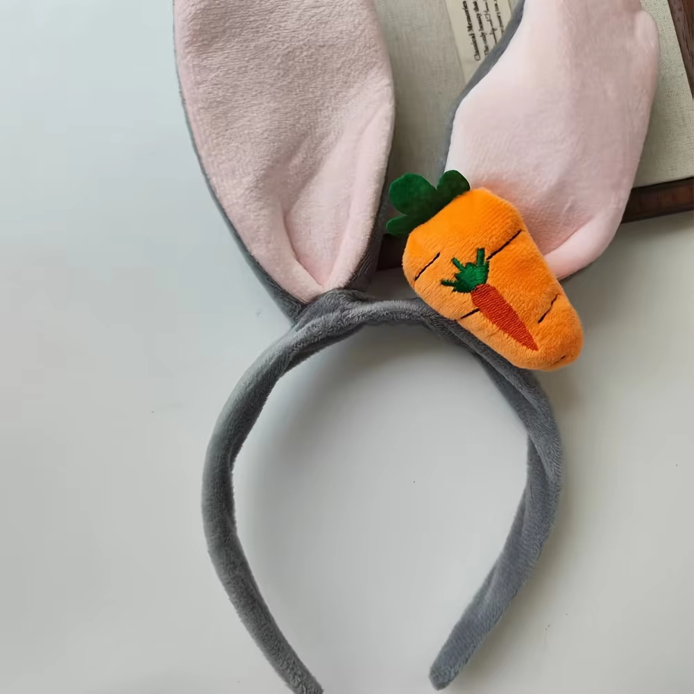 1 Bandeau oreilles de lapin de Pâques pour femmes, pince à cheveux haute pour le dessus de la tête, bandeau mignon pour le lavage du visage, accessoire capillaire