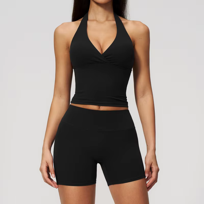 Ensemble de yoga et fitness deux pièces sans coutures apparentes