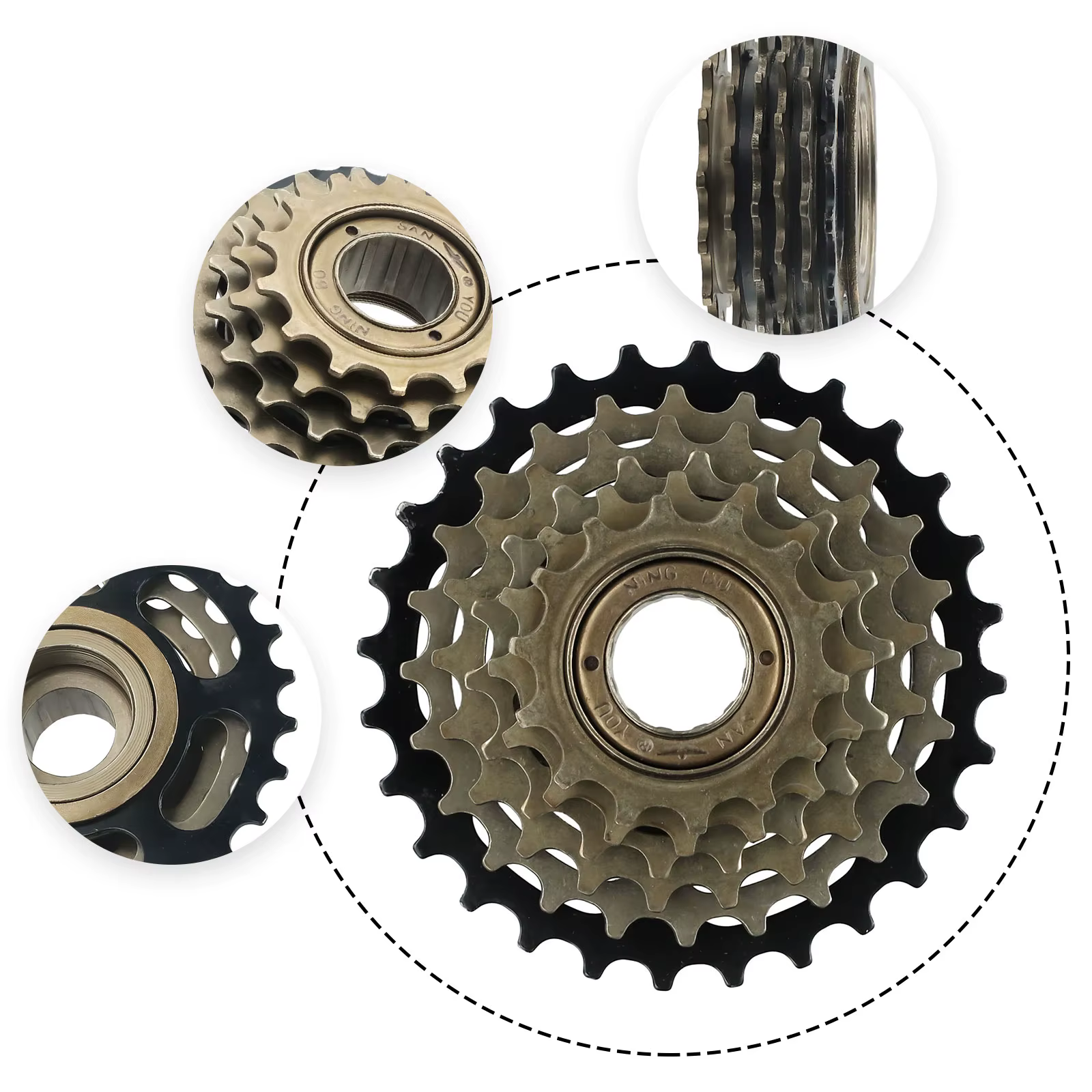 Roue libre à visser pour vélo 6/7/8 vitesses, 13-28T, en acier à haute teneur en carbone, faible bruit, changement de vitesse fluide, pour pièces de vélo