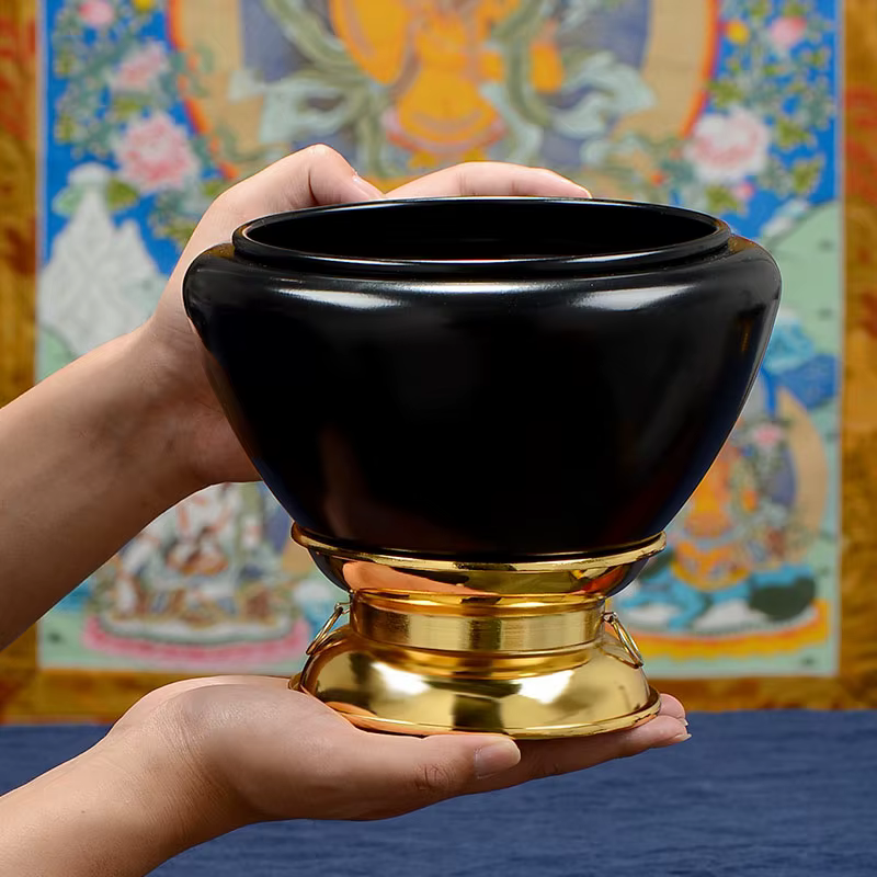 Bol chantant tibétain, ornement décoratif bouddhiste traditionnel zen pour la maison