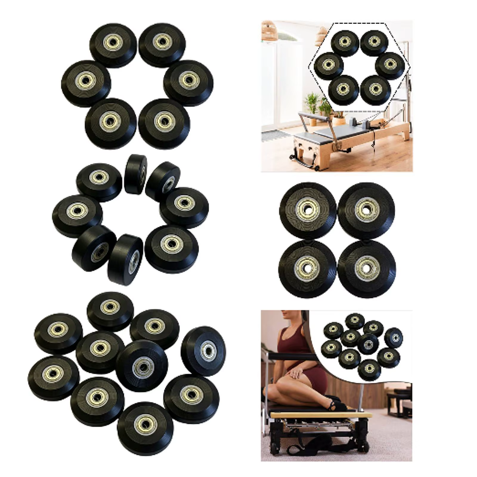 Roues de Reformer Pilates 58 mm en PU