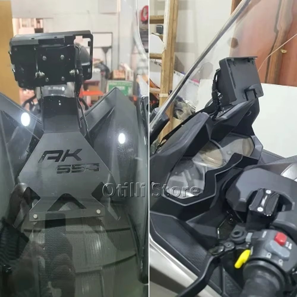 Accessoires de moto pour KYMCO AK550 ak550 AK 550 2017-2024 2023 2022, support de Navigation avant et central, chargement de téléphone portable GPS