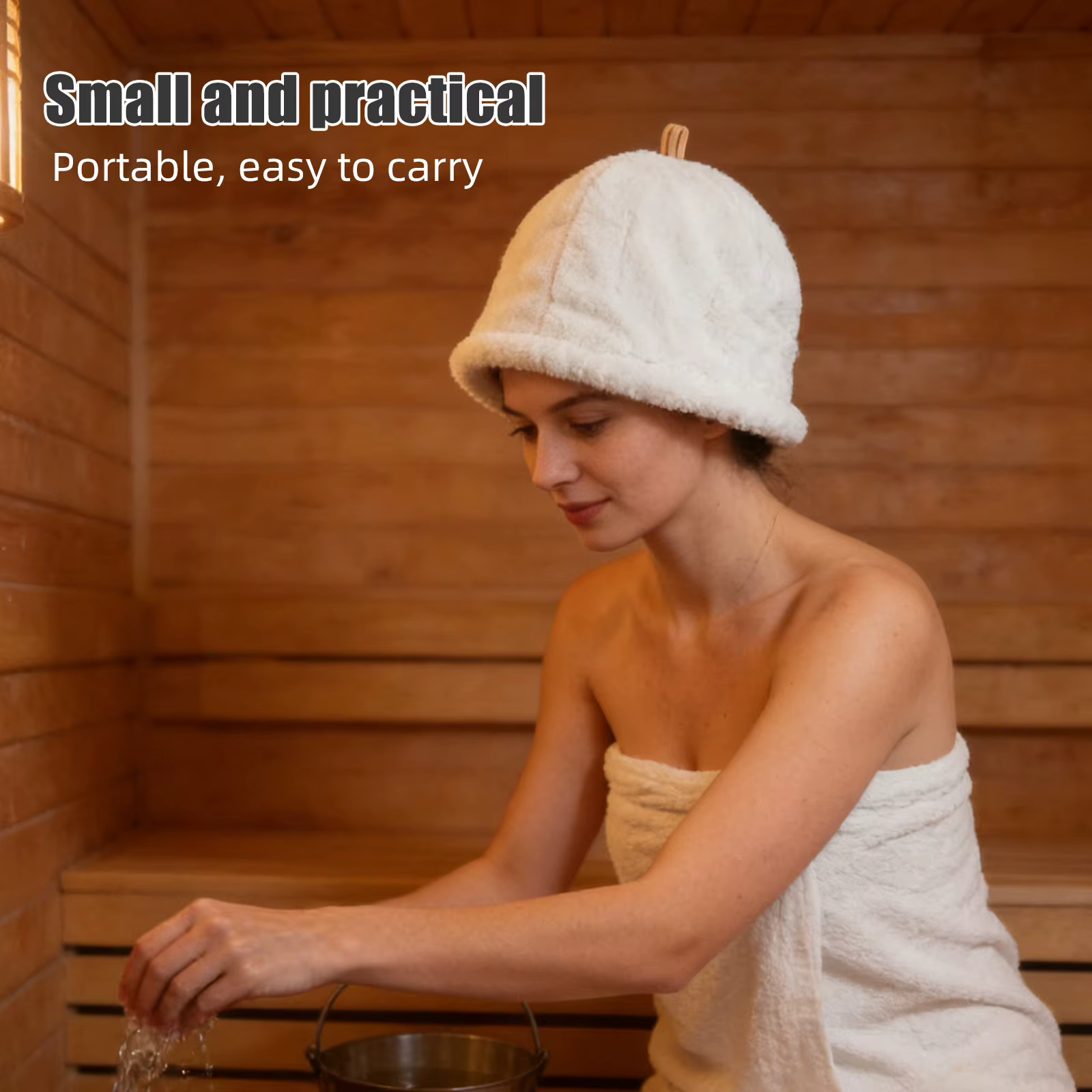 Chapeau de sauna respirant, protège-cheveux unisexe, accessoire de banya russe pour hammam, bain et spa