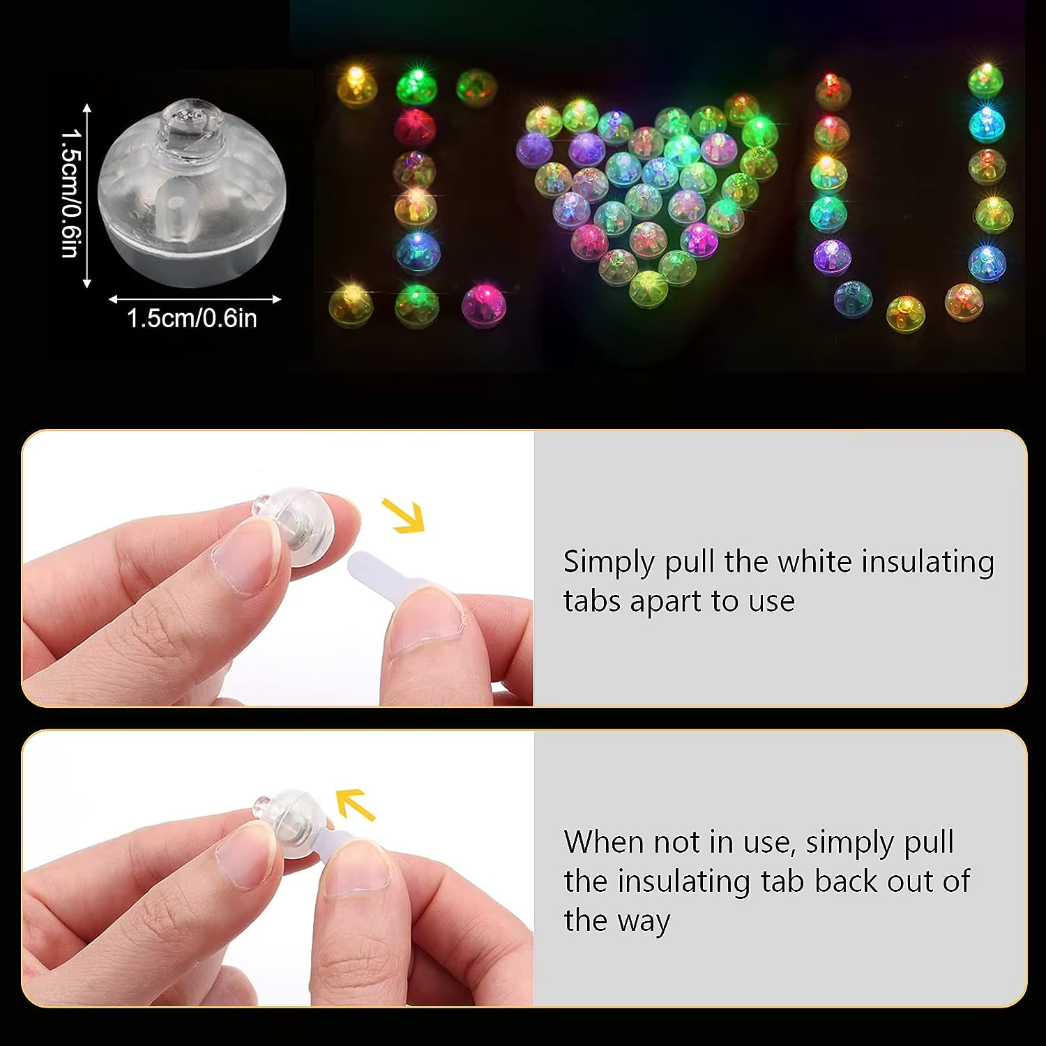50pcs coloré brillant petite boule lampe LED Flash rond ballon lampe Mini gobelet boule lumière pour noël fête de mariage décor
