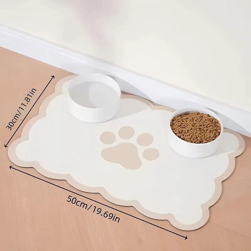 Tapis d'alimentation pour animaux de compagnie, absorbant et antidérapant, pour bol de chien, terre de diatomées, pour bol d'eau et de nourriture